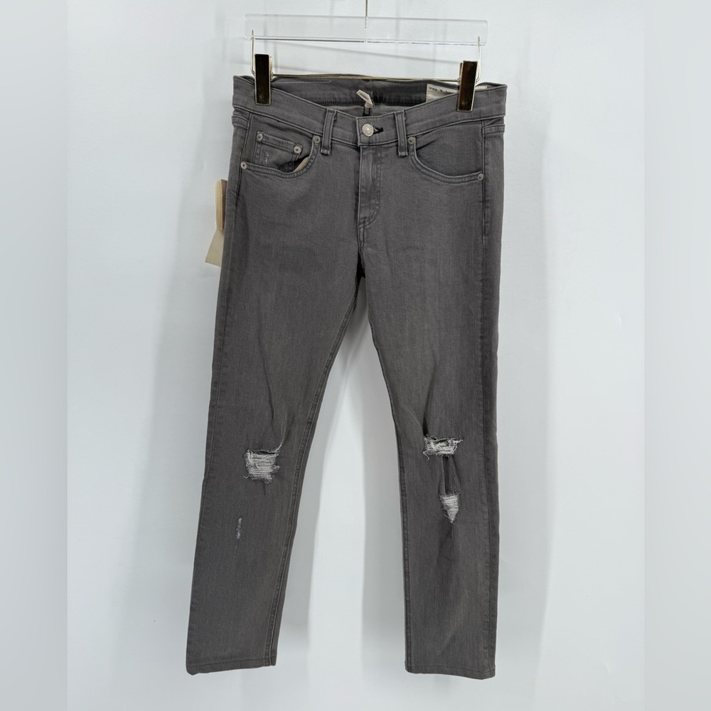 Rag & Bone gray distressed skinny jeans size 28 NWT